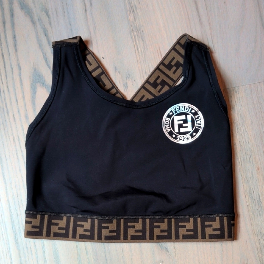 Fendi FF Logo Sports Bra
